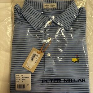 Peter Millar Blue Performance Polo Shirt. NEW IN PACKAGE